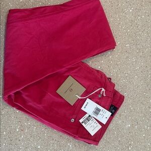 AG Adriano Goldschmied Bright Pink The Stilt Cigarette Leg Jeans
